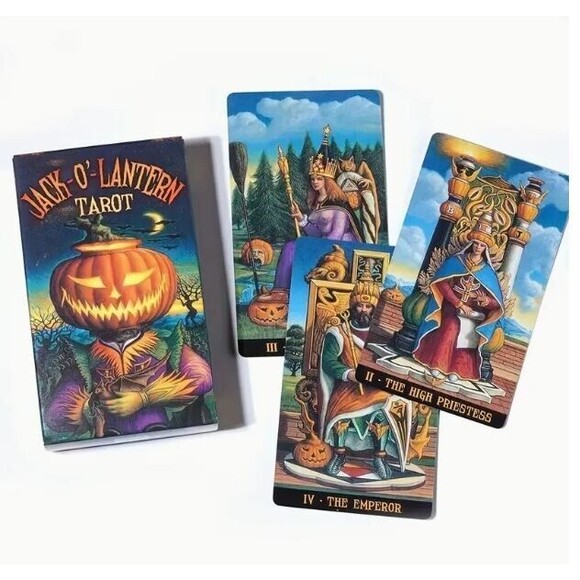 Jack O' Lantern Tarot Deck Halloween Pumpkin Cards Standard Edition Guidebook - Picture 1 of 8